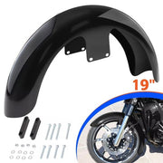 DURAFORCE For Harley Touring Road Glide Custom Baggers 19" Wheel Wrap Front Fender Black