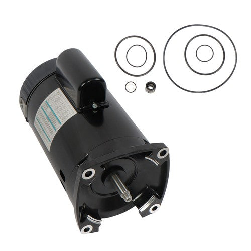 DURAFORCE 1HP B2848 B848 Single Speed Pool Pump Motor W/GO-KIT-32 Y56Y Frame Square Flange