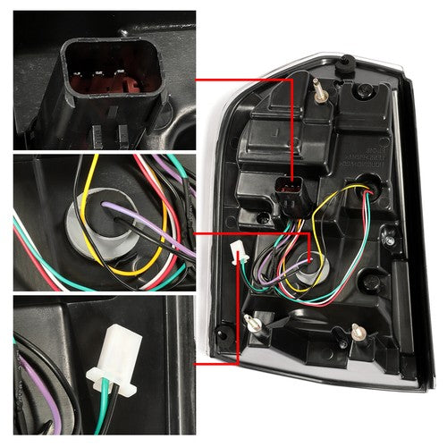 Full LED Taillights with LED Reverse Signal Black for 2011 2014 Chrysler 300