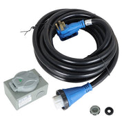 DURAFORCE 50 Amp 30ft Generator Extension Cord & Power Inlet Box Power Combo Kit