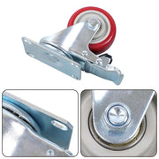 DURAFORCE 3 Inch Industrial Heavy Duty Swivel Caster Wheels with Brake Set of 4 Safety