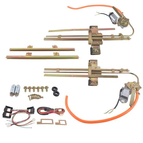 DURAFORCE Flat Glass Electric Power Window Kit with Switch U Wire It 2 Door Kit 7558925