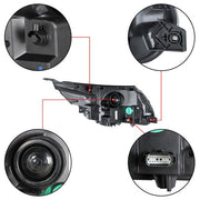 DURAFORCE Left LH Fit For Ford Explorer 2016-19 Halogen W/LED DRL Headlight Chrome Housing