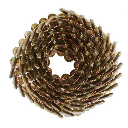 DURAFORCE 1-3/4" × 0.12" Coil Roofing Nail Galvanized 3/8" Head Diameter 15 Degree 7200Pcs