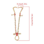 DURAFORCE T J Hook Double Limb Hook Chain 5/16in*2ft G80 Chain Fracture Strength 9260lbs