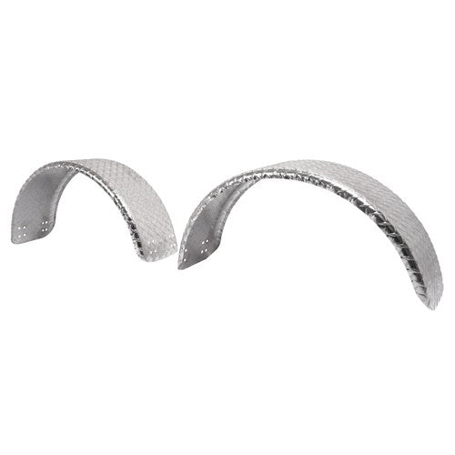 DURAFORCE 2-Pack 14 Gauge Aluminum Diamond Plate Round Trailer Cargo Fender 9" X 31" X 15"