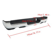 DURAFORCE For RAM 1500 2019-2023 Complete Chrome Rear Bumper Assembly Dual Exhaust New
