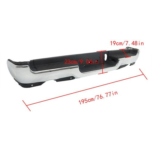 DURAFORCE For RAM 1500 2019-2023 Complete Chrome Rear Bumper Assembly Dual Exhaust New