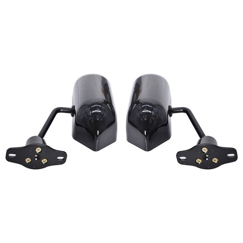 DURAFORCE BLACK Universal F1 style Car Racing Reamview side Wing Mimos Convex Glass 2X
