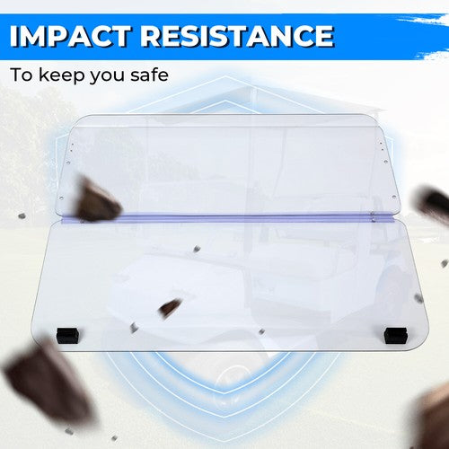 Clear Folding Golf Cart Windshield for 1985-1995 Yamaha G2 G9 Models