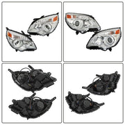 DURAFORCE Projector Passenger + Driver Clear For Chevy Equinox 2011-2015 Headlights Front