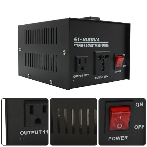 DURAFORCE 1000W Voltage Converter Transformer Step Up/Down 110v to 220v/220v to 110v New