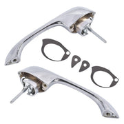 DURAFORCE 2x Chrome Exterior Door Handles Fits for Chevy Camaro Pontiac Firebird 1967-1969