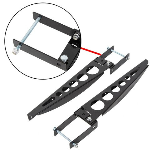 Pair RV 4 Inch Square Rear Bumper Mounting Cargo Carrier Arms Bracket
