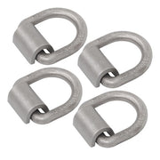 DURAFORCE 4 Pack 3/4" Heavy Duty Weld On Forged D Rings with Welding Clips, 26,500 lbs