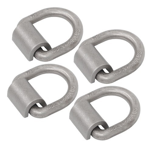 DURAFORCE 4 Pack 3/4" Heavy Duty Weld On Forged D Rings with Welding Clips, 26,500 lbs