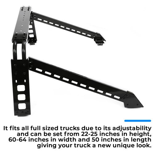 Adjustable Roll Bar Sports Bar Cargo Rack for Full Size Truck Silverado Ram F150