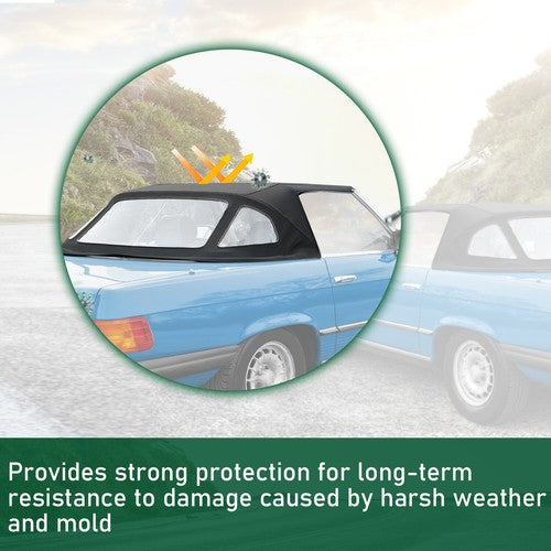 DURAFORCE Fit Mercedes R107 Soft top 280SL 560SL 380SL 450SL Convertible 68-89 1972 Black