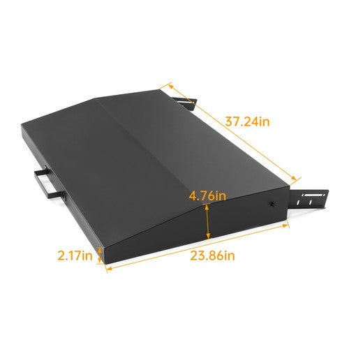 Hinged Lid Cover For Blackstone 36 Inch Griddle Rear Grease Collection Black