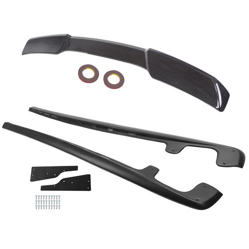 2005 2013 Corvette C6 Base ZR1 Style Side Skirts Rear Trunk Wing Spoiler