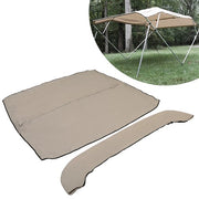 DURAFORCE 3 Bow 67''-72'' Bimini Boat Top Roof Cover Canopy Sun Shade With Boot Canvas Tan