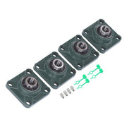 DURAFORCE 4Pcs UCP204-12 Cast Iron Pillow Block Flange Bearings - 3/4" hole with seat
