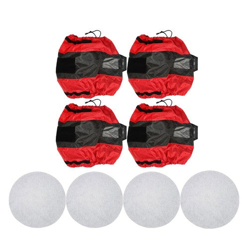 DURAFORCE For Red 420D And Black 600D Tyre Bags W/ Handheld Dust Cover New 4Pcs Tyre Cases