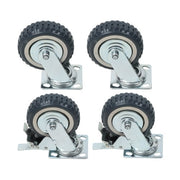 DURAFORCE Four 6 Grey PU Inclined Wheel Polyurethane Universal Wheels