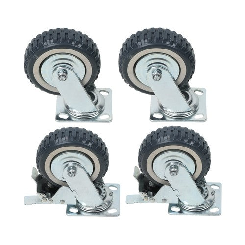 DURAFORCE Four 6 Grey PU Inclined Wheel Polyurethane Universal Wheels