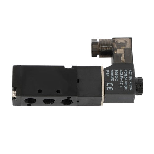 DURAFORCE 1/8'' 5 Port, 2 Position Pneumatic Solenoid Valve, 110V AC Coil, Air Return