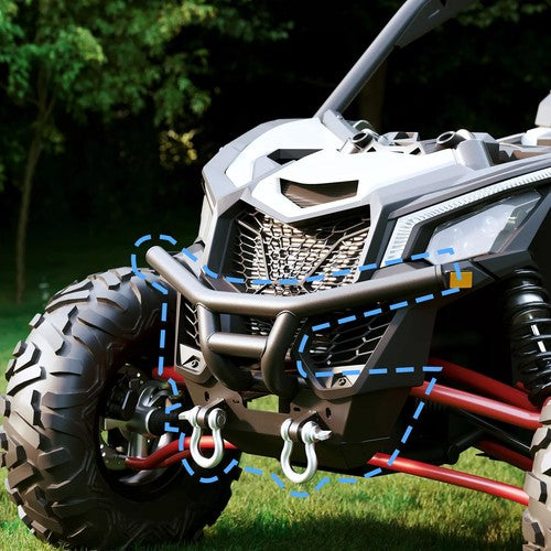 Winch Ready Front Bumper with D-Rings Brush Guard for Can-Am Maverick X3 17-23