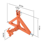 DURAFORCE Quick Hitch Adapter For Kubota Tractor 3 Point 2" Trailer Hitch Receiver Drawbar