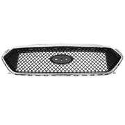 DURAFORCE Mesh Front Upper Bumper Grille Plastic Chrome Frame For Ford Taurus 2013-2019