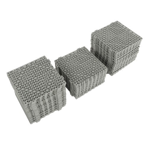 DURAFORCE 12x12Inch Interlocking Drainage Floor Tiles Modular Interlocking Tile 55Pcs Gray