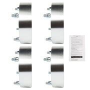 DURAFORCE 4X Wheel Spacers 4x156 2" 131mm M12x1.5 Silver For Polaris Ranger RZR 2013+