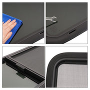 DURAFORCE RV Window 36" Width x 15" Height Horizontal Slider For Cargo Trailer W/ Screen