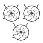 DURAFORCE 3PCS Plant Stand for Flower Pot Potted Holder Indoor Outdoor Metal 9in