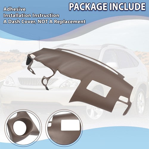 Molded Dash Cover Overlay Cap Tan Brown For 2004-2009 Lexus RX330 RX350 RX400H
