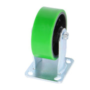 DURAFORCE Polyurethane 1000Lbs 5"×2" Caster Wheels Green Straight Wheels Heavy Duty