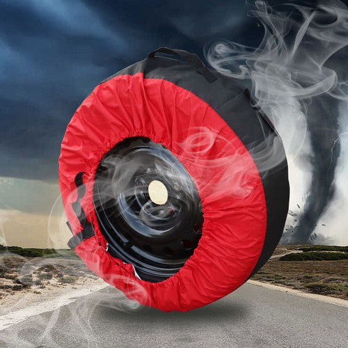 DURAFORCE For Red 420D And Black 600D Tyre Bags W/ Handheld Dust Cover New 4Pcs Tyre Cases