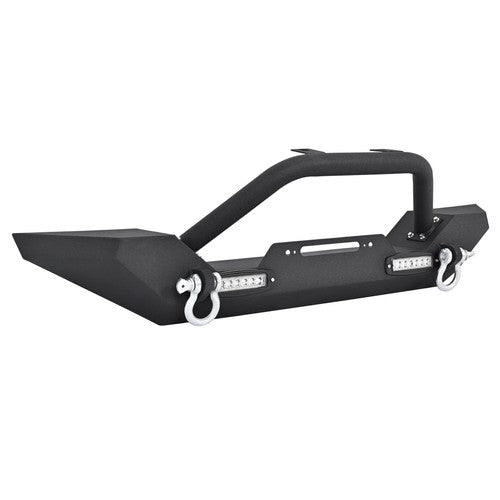 Front Bumper With Winch Plate D Rings Rock Crawler for Jeep Wrangler 87-06 TJ YJ
