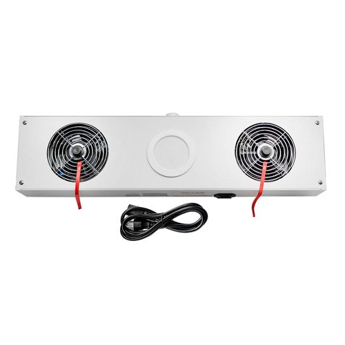 DURAFORCE Industrial Ionizing Air Blower Anti Static Suspended 110V 2-Fan with Light White