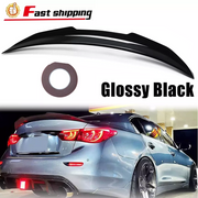DURAFORCE PSM Style Rear Trunk Spoiler Wing Gloss Black for 2014-2024 for Infiniti Q50