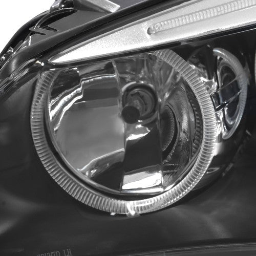DURAFORCE Right+Left Black Halogen Clear Headlight Assembly For BMW 528i 2008 2009 2010