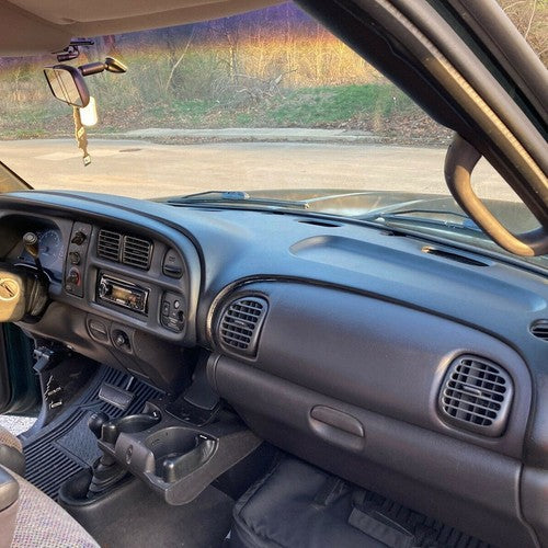 DURAFORCE For 98-01 Dodge Ram 1500 2002 2500 3500 Dashboard Cover Cap Bezel Overlay Black