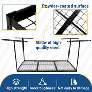 DURAFORCE New 3x6 Adjustable Ceiling Overhead Garage Storage Rack Safe Stable Shelf