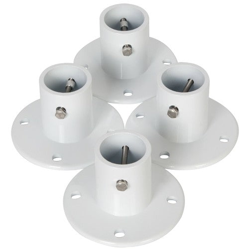 DURAFORCE 4 Pack Aluminum Slide Deck Flange w/ Flange Bolt For Inground Swimming Pools