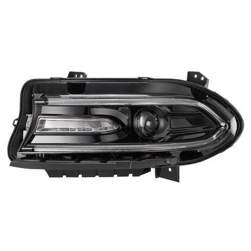 Left Driver Side Headlight Projector Assembly for Dodge Charger 2015 2023 Black