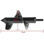 DURAFORCE Auger Drill Bit 3 in. x 7 in.Black Garden Plant Flower Bulb Rapid Planter Spiral