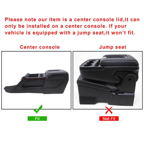 Leather Center Console Armrest Lid for 14-17 18 19 Chevrolet Suburban Silverado